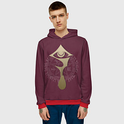 Толстовка-худи мужская Hellsing, цвет: 3D-красный — фото 2