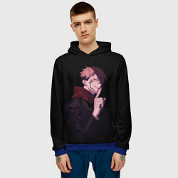 Толстовка-худи мужская МАГИЧЕСКАЯ БИТВА SUKUNA, цвет: 3D-синий — фото 2