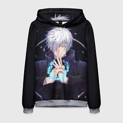 Толстовка-худи мужская ГОДЖО САТОРУ GOJO SATORU, цвет: 3D-меланж