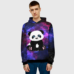 Толстовка-худи мужская Space Panda, цвет: 3D-черный — фото 2