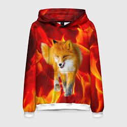 Толстовка-худи мужская Fire Fox, цвет: 3D-белый