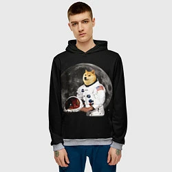 Толстовка-худи мужская Доги Космонавт, цвет: 3D-меланж — фото 2