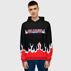 Толстовка-худи мужская BLEACH FLAME БЛИЧ ПЛАМЯ, цвет: 3D-красный — фото 2