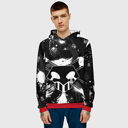 Толстовка-худи мужская БЛИЧ ШИНИГАМИ ЛОГО НА СПИНЕ, цвет: 3D-красный — фото 2