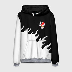 Толстовка-худи мужская BLEACH FIRE БЛИЧ ОГОНЬ, цвет: 3D-меланж