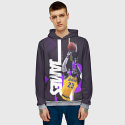 Толстовка-худи мужская Леброн, цвет: 3D-меланж — фото 2