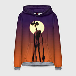 Толстовка-худи мужская Сиреноголовый Хоррор Закат, цвет: 3D-меланж