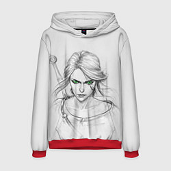 Толстовка-худи мужская Цири, цвет: 3D-красный