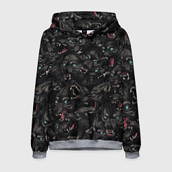 Толстовка-худи мужская Волки Wolwes, цвет: 3D-меланж