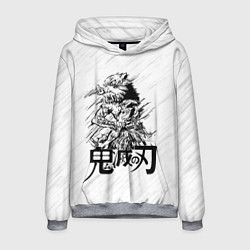 Толстовка-худи мужская Иноске Хашибира Kimetsu no Yaiba, цвет: 3D-меланж