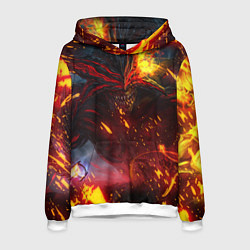Толстовка-худи мужская Path of Exile Fire Demon Z, цвет: 3D-белый