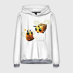 Толстовка-худи мужская Minecraft Bee, цвет: 3D-меланж