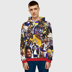 Толстовка-худи мужская КОБИ БРАЙАНТ KOBE BRYANT, цвет: 3D-красный — фото 2