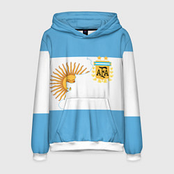 Толстовка-худи мужская Сборная Аргентины, цвет: 3D-белый