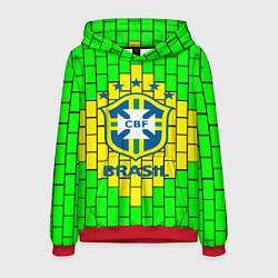 Толстовка-худи мужская Сборная Бразилии, цвет: 3D-красный