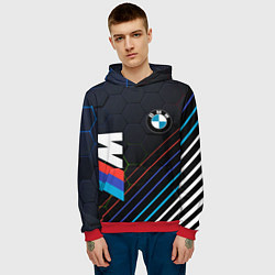 Толстовка-худи мужская BMW БМВ M COMPETITION, цвет: 3D-красный — фото 2