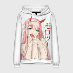 Толстовка-худи мужская Darling in the Franxx Zero Two, цвет: 3D-белый