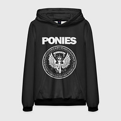 Толстовка-худи мужская Pony x Ramones, цвет: 3D-черный