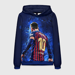 Толстовка-худи мужская Leo Messi Лео Месси 10, цвет: 3D-синий