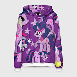 Толстовка-худи мужская Twilight Sparkle, цвет: 3D-белый
