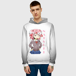 Толстовка-худи мужская Doki Doki NATSUKI, цвет: 3D-белый — фото 2