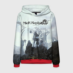 Толстовка-худи мужская NieR Replicant, цвет: 3D-красный