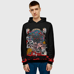 Толстовка-худи мужская Кто я, цвет: 3D-черный — фото 2