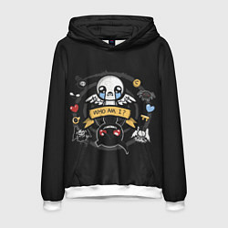 Толстовка-худи мужская Who am i, цвет: 3D-белый