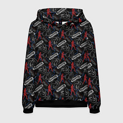 Толстовка-худи мужская Бокс, цвет: 3D-черный