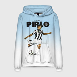 Толстовка-худи мужская Андреа Пирло ФК Ювентус, цвет: 3D-белый
