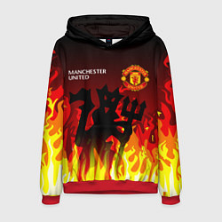Толстовка-худи мужская MANCHESTER UNITED ДЬЯВОЛ, цвет: 3D-красный