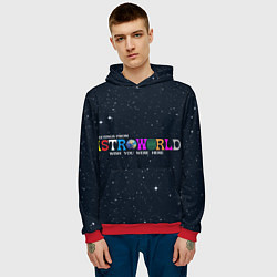 Толстовка-худи мужская Astroworld, цвет: 3D-красный — фото 2