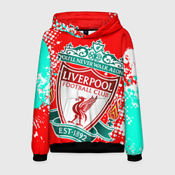 Толстовка-худи мужская LIVERPOOL ЛИВЕРПУЛЬ, цвет: 3D-черный