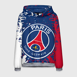 Толстовка-худи мужская ФК ПСЖ FC PSG PARIS SG, цвет: 3D-меланж