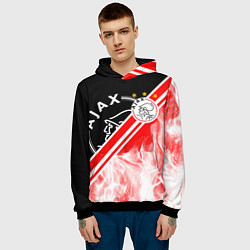 Толстовка-худи мужская FC AJAX AMSTERDAM ФК АЯКС, цвет: 3D-черный — фото 2