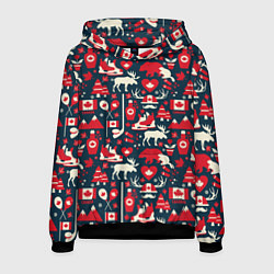 Толстовка-худи мужская Канада, цвет: 3D-черный