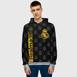 Толстовка-худи мужская РЕАЛ МАДРИД GOLD ЗОЛОТО, цвет: 3D-меланж — фото 2