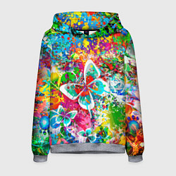 Толстовка-худи мужская ЯРКИЕ КРАСКИ, цвет: 3D-меланж
