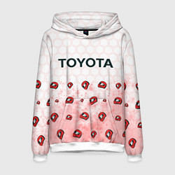 Толстовка-худи мужская Тойота - Racing Паттерн, цвет: 3D-белый