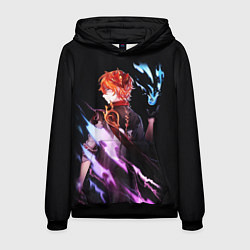 Толстовка-худи мужская ТАРТАЛЬЯ - GENSHIN IMPACT NEON, цвет: 3D-черный