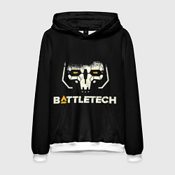 Толстовка-худи мужская BATTLETECH, цвет: 3D-белый
