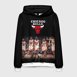 Толстовка-худи мужская CHICAGO BULLS 3, цвет: 3D-белый