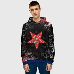 Толстовка-худи мужская The Binding of Isaac ИСААК, цвет: 3D-синий — фото 2