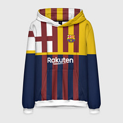 Толстовка-худи мужская BARCELONA FC БАРСЕЛОНА ФК BARCA, цвет: 3D-белый