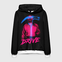 Толстовка-худи мужская DRIVE, цвет: 3D-белый