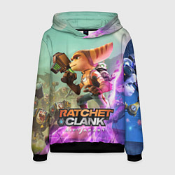 Толстовка-худи мужская Ratchet & Clank: Rift Apart, цвет: 3D-черный