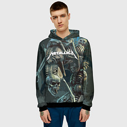 Толстовка-худи мужская Metallica Metal Skull, цвет: 3D-черный — фото 2