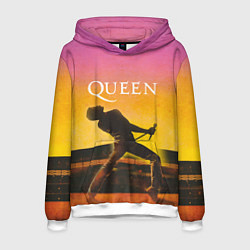 Толстовка-худи мужская Queen Freddie Mercury Z, цвет: 3D-белый
