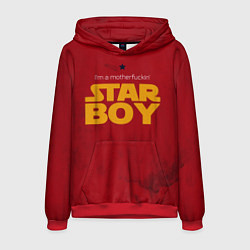 Толстовка-худи мужская The Weeknd - Star Boy цвета 3D-красный — фото 1