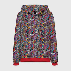 Толстовка-худи мужская Музыкальные Инструменты, цвет: 3D-красный